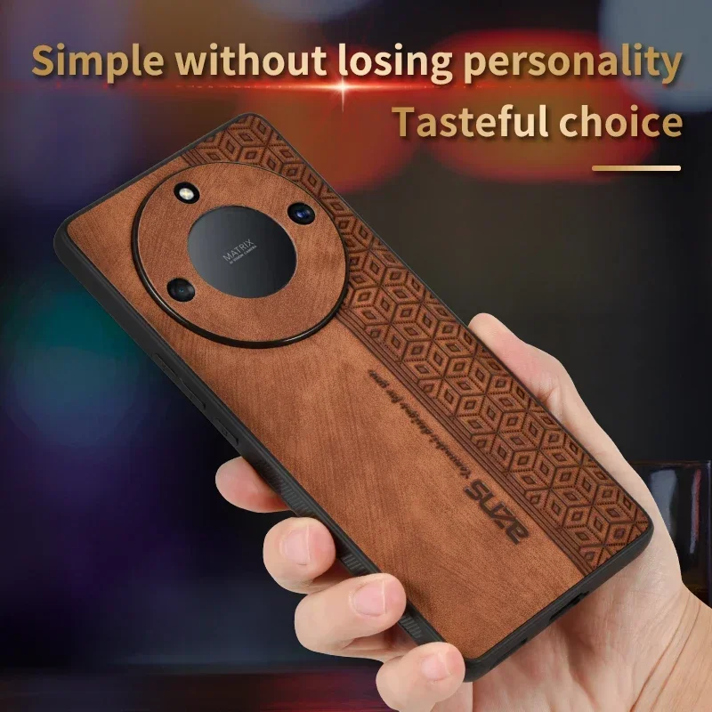 Luxury PU Leather Phone Case for Honor 100 90 80 70 60 Pro Magic 60 50 Back Cover for Honor 80 SE 90GT 60SE Bumper Coque