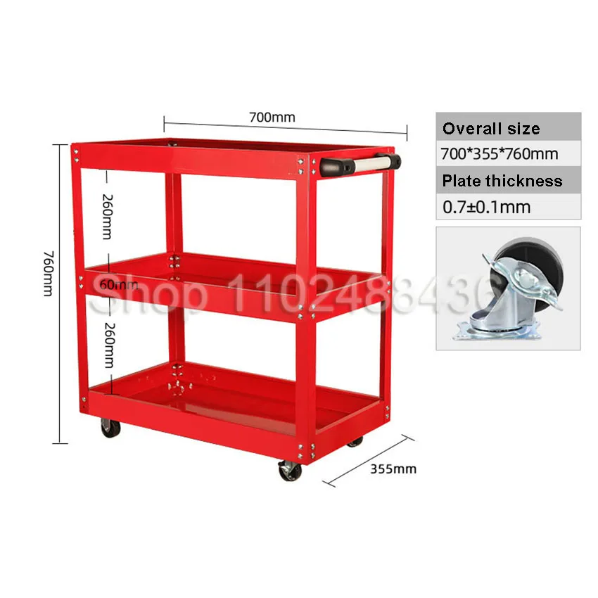 Mechanical Workshop Tools Cart Multifunctional Shelf Layer Hand Push Maintenance Storage Rack Holder Garage Workbench Racks