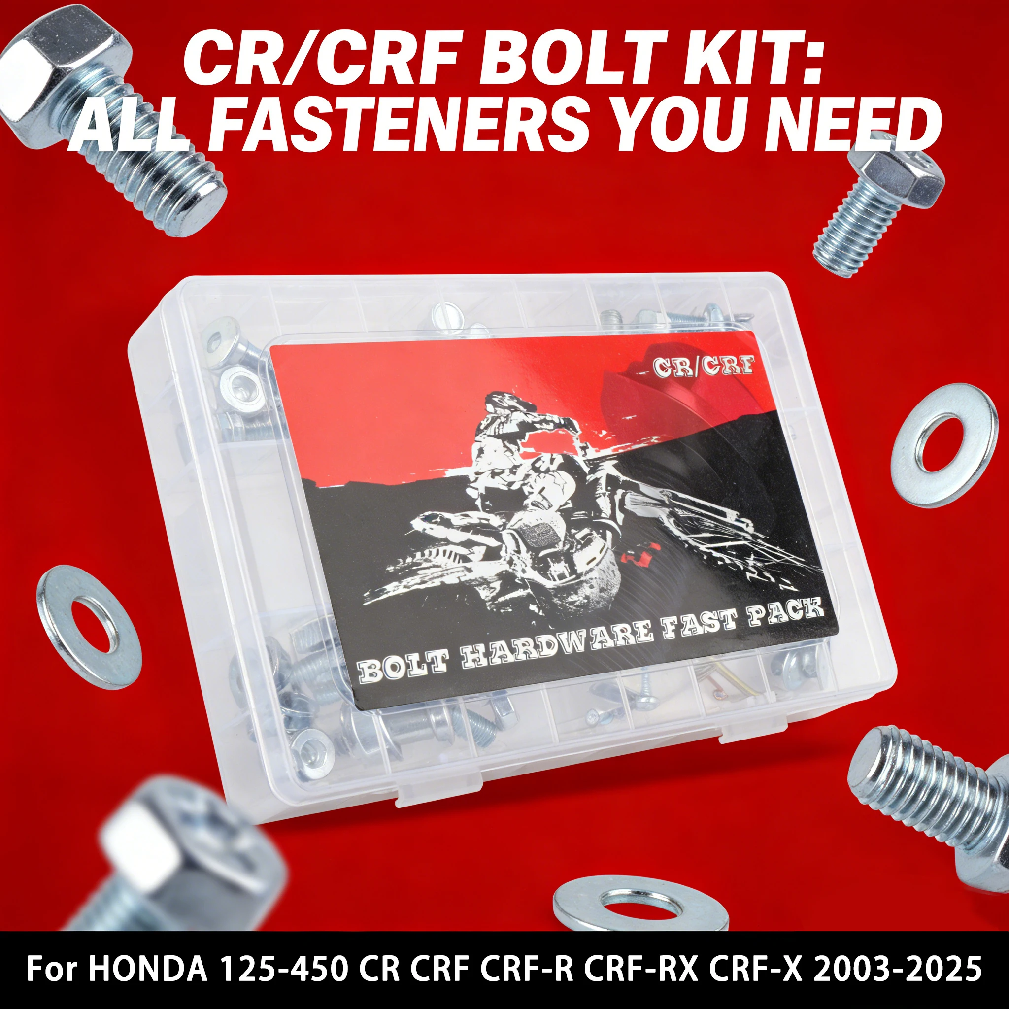 

Motorcycle Fairing Fender Bolt Kit Full Plastics Fastener Set For Honda CR CRF CR125 CR250 CRF250 CRF450 R X L RX 2003-2025