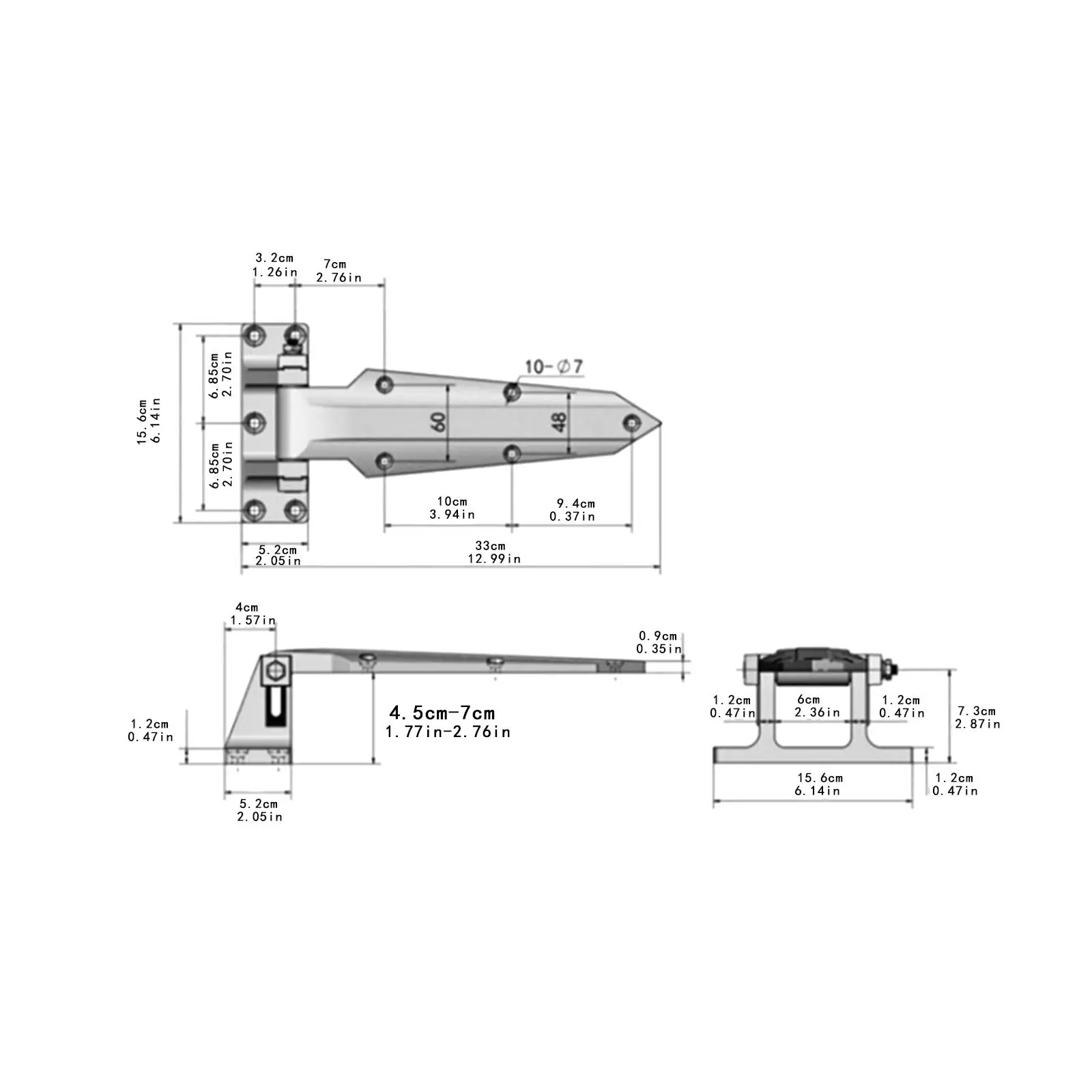 Дверная петля холодильника для коммерческого кухонного утвари, шасси, шкафа, склада