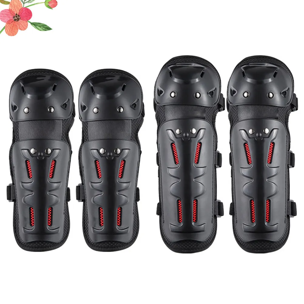 

Комплект из 4 защитных накладок для мотоциклистов: дышащие, прочные, из ткани PE и материала EVA, для взрослых, для активного отдыха