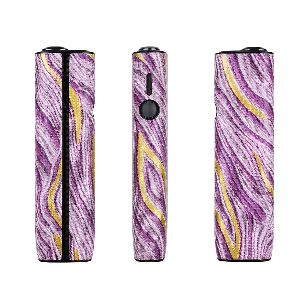 Multi-Color Woodgrain Cover for IQOS Iluma One - Blue/Yellow & Gray/Yellow Styles Anti-Scratch Surface for Iqos 7 Accesorios