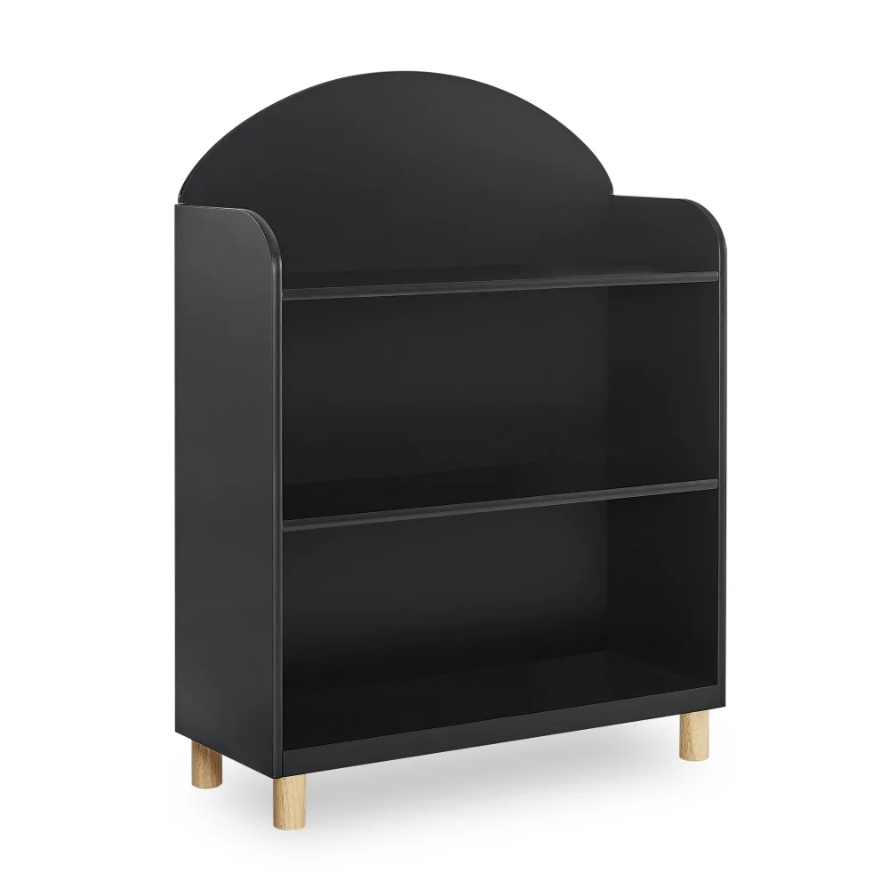 Children 3-Shelf Bookcase, Ebony/Natural