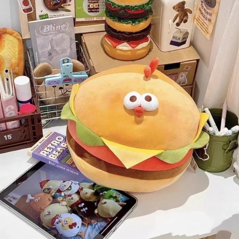 

Anime Burger Sandwich Pizza Chicken Plush Pillow Soft Simulation Cute Doll Stuffed Animal Children Festival Gifts Toy
