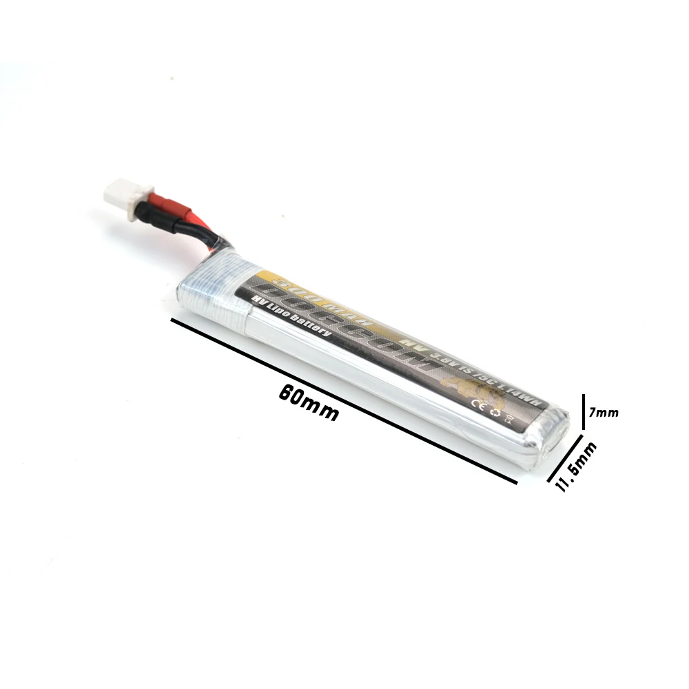 5PCS DOGCOM 300mAh 3.8V 75C 1S Lipo Battey With PH2.0/BT2.0 Plug for RC FPV Racing Drone Quadcopter