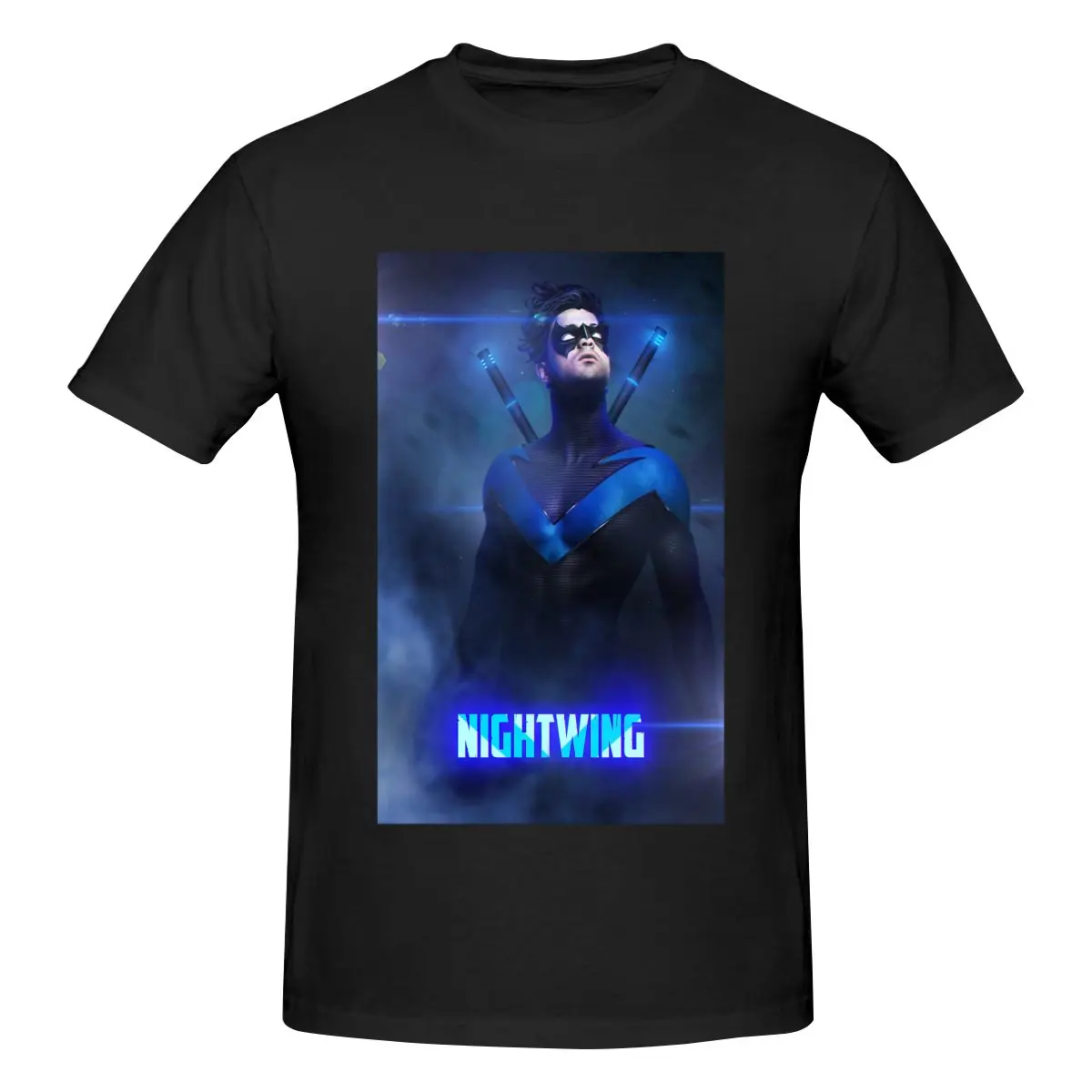 

Забавный Nightwing Horror Scariest Movie Gift, винтажная мужская футболка 80-х годов, топы с принтом, свободные и облегающие женские футболки