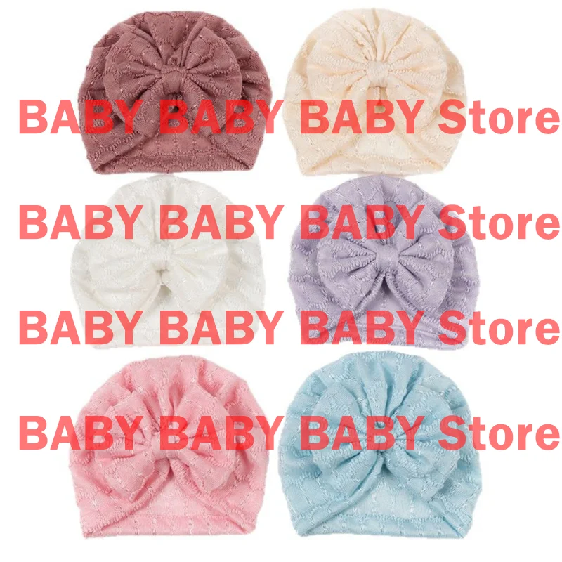 

Soft & Breathable Newborns Fetal Caps with Bowknot Charm, Unisex Baby Bonnet Hat Turban Wrap Caps for 2025 Spring
