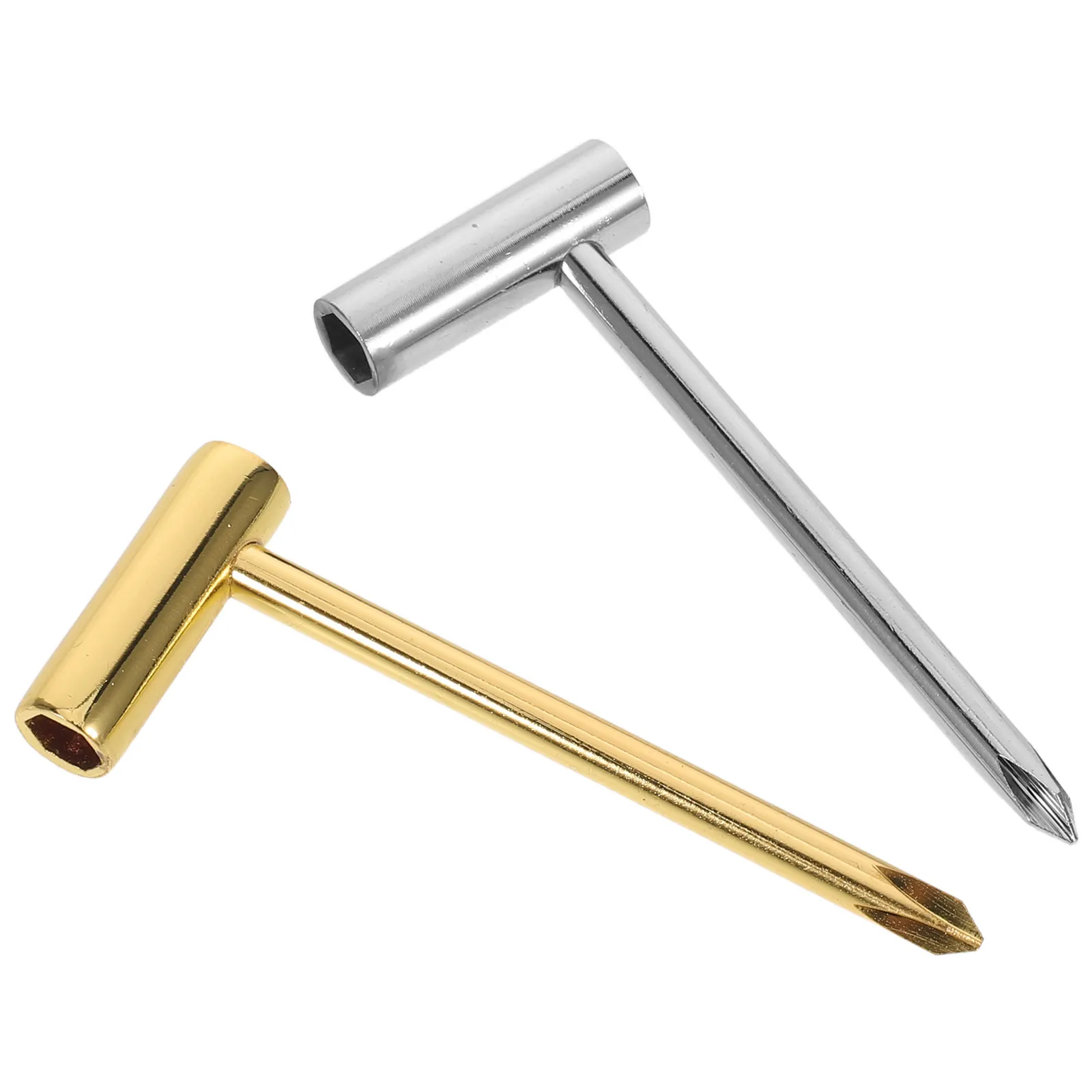 

2Pcs Guitar Truss Rod Wrench Premium Adjustment Tools 6.35mm Gold Silver Guitar Neck Action Tuning Repair Tool for Acoustic