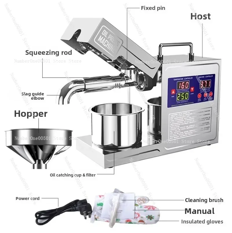 Automatic Oil Press Machine Home Use Small Multifunction for Peanut Sesame Cold Hot Press