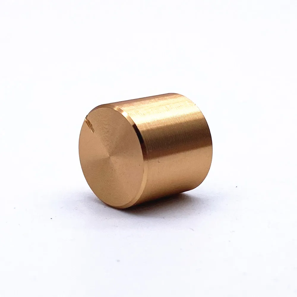 1 pz Oro In Lega di Alluminio Potenziometro Tappo Manopola Encoder Controllo Del Volume Manopola Audio per 6mm Foro Albero Manopola