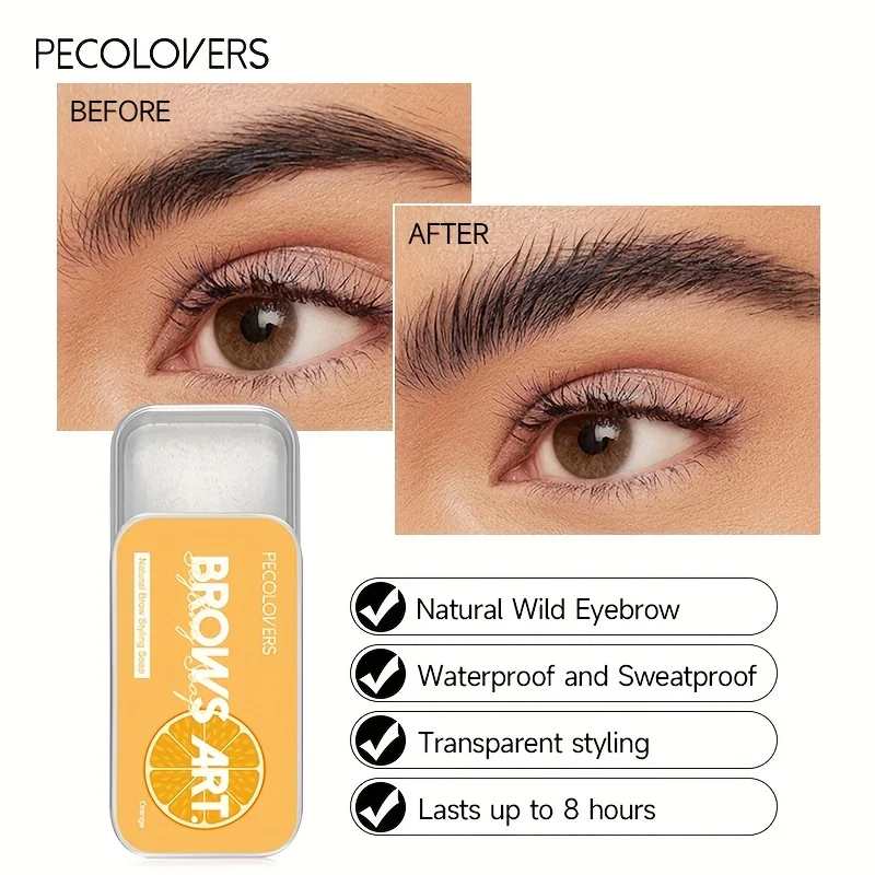1pc à prova dwaterproof água sobrancelha estilo cera maquiagem de secagem rápida longa duração sobrancelha pomada configuração creme natural selvagem sobrancelha moldar sabão