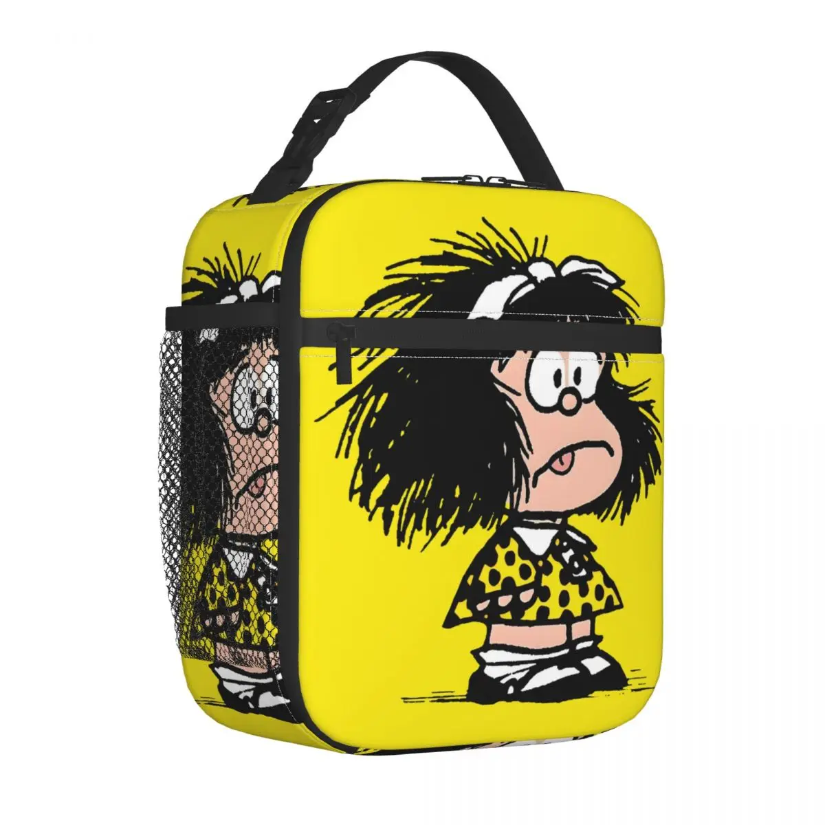 Mafalda Sad Insulated Lunch Bag Thermal Bag Reusable High Capacity Tote Lunch Box Girl Boy Work Outdoor