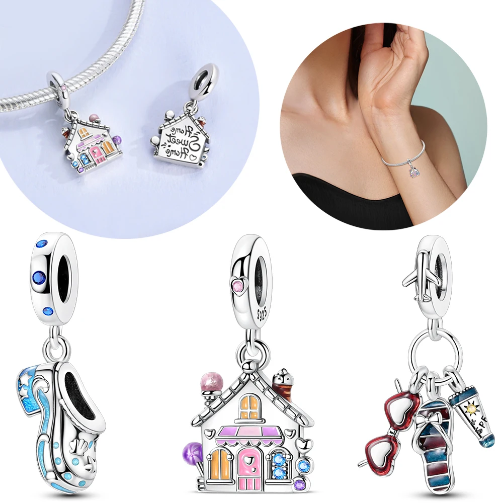 

Dreamy Candy House Pendant Silver Plated For Charms Silver Plated Original Bracelet for Jewelry Making