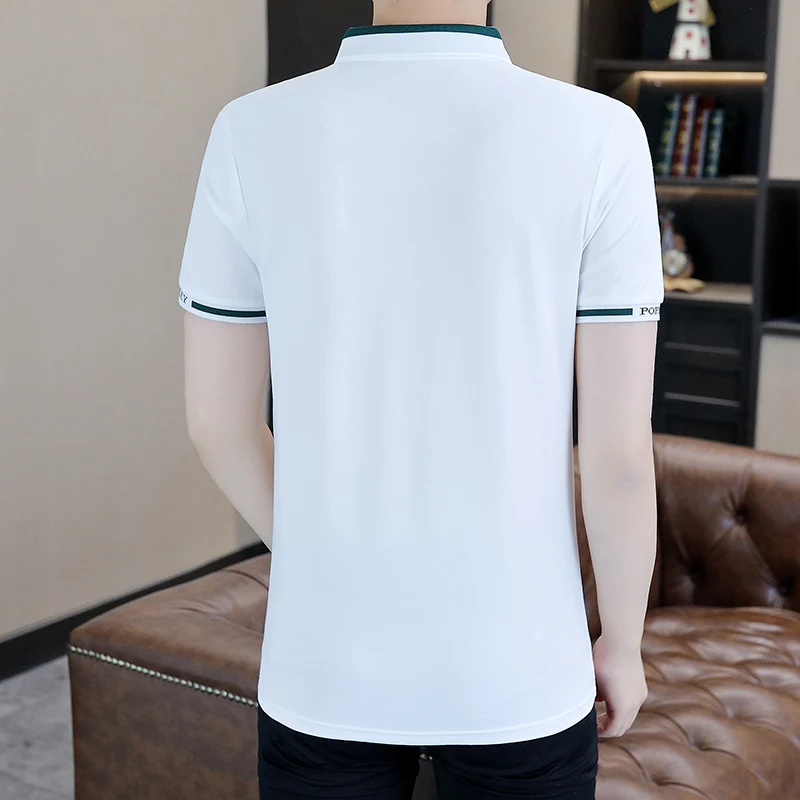 Fashion Summer 2024 Men Polo Shirt Cotton Breathable Casual Comfortable Men Printing Short Sleeve T-shirt Men Clothing Tops