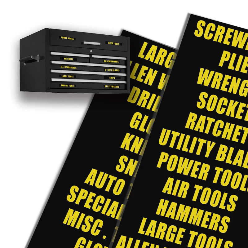 30/36PCS Universal Toolbox Set Labels Motorcycle Toolbox Decorative Waterproof Stickers For Efficient Tool Identification Labels