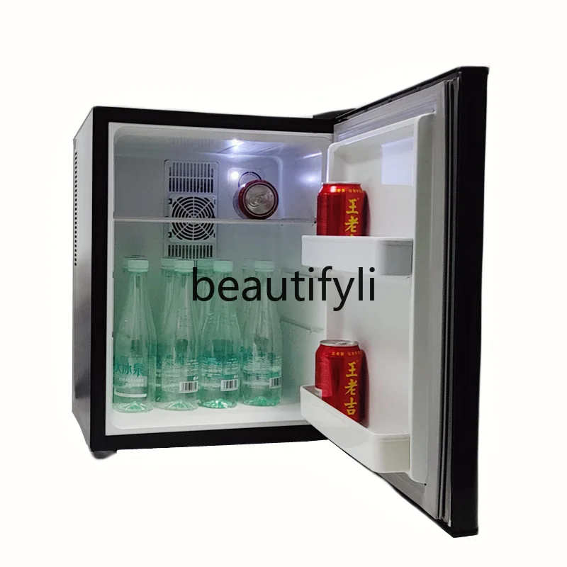 

110V BC-30C Hotel Room Small Refrigerator Semiconductor Cooler Glass Door Fresh-Keeping Lockable Sample Storage Cabinet