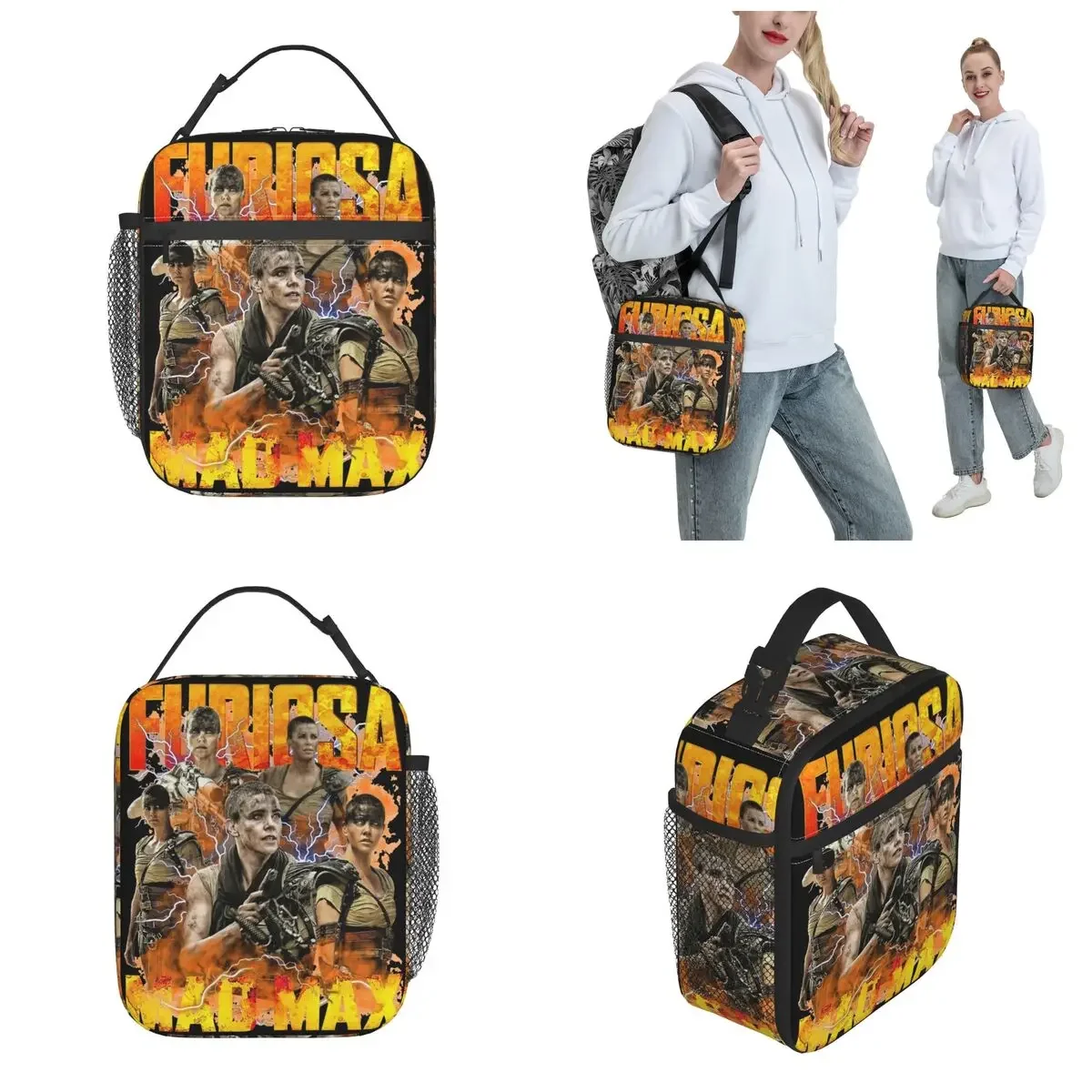 Insulated Lunch Box Mad Max Furiosa Bootleg Product 2024 Movie Lunch Food Box Unique Design Cooler Thermal Lunch Box For Office