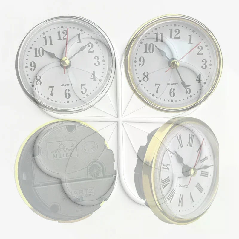 Classic Clock Craft Quartz Movement Dia.65mm Round Clocks Insert Roman Number Little Clock Arabic Numbers Wall Decor