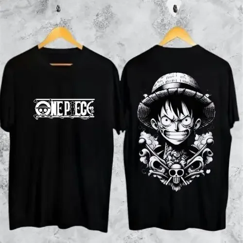 قطعة واحدة ملابس أنيمي الطرفية قصيرة الأكمام للرجال والنساء تي شيرت كارتوني Y2K قطن مطبوع تي شيرت Harajuku ملابس الشارع الشهير #5