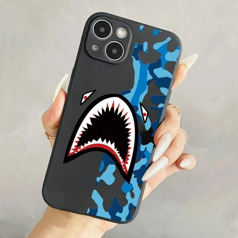 Lustige Cartoon-Hai-Handyhülle für iPhone 17, 16, 15, 14, 13, 12, 11 Pro Max Mini 7 8 Plus Air SE, stoßfeste Silikon-Softcover-Shell – Detail 4
