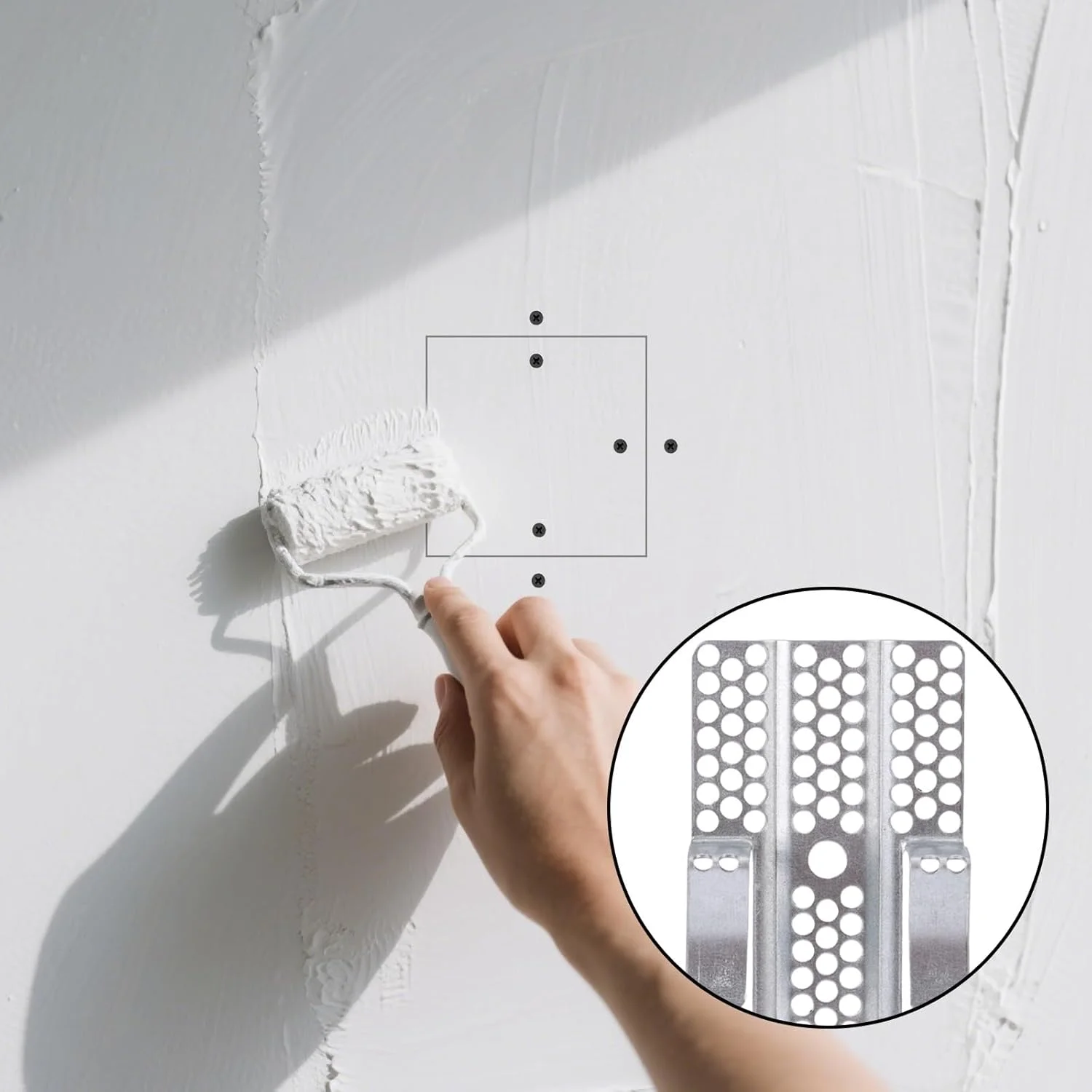 10/20pcs Drywall Repair Clips Heavy-Duty Drywall Repair Clips with 20/40cps Screws Wall Hole Patch Kit for Wood Steel Studs