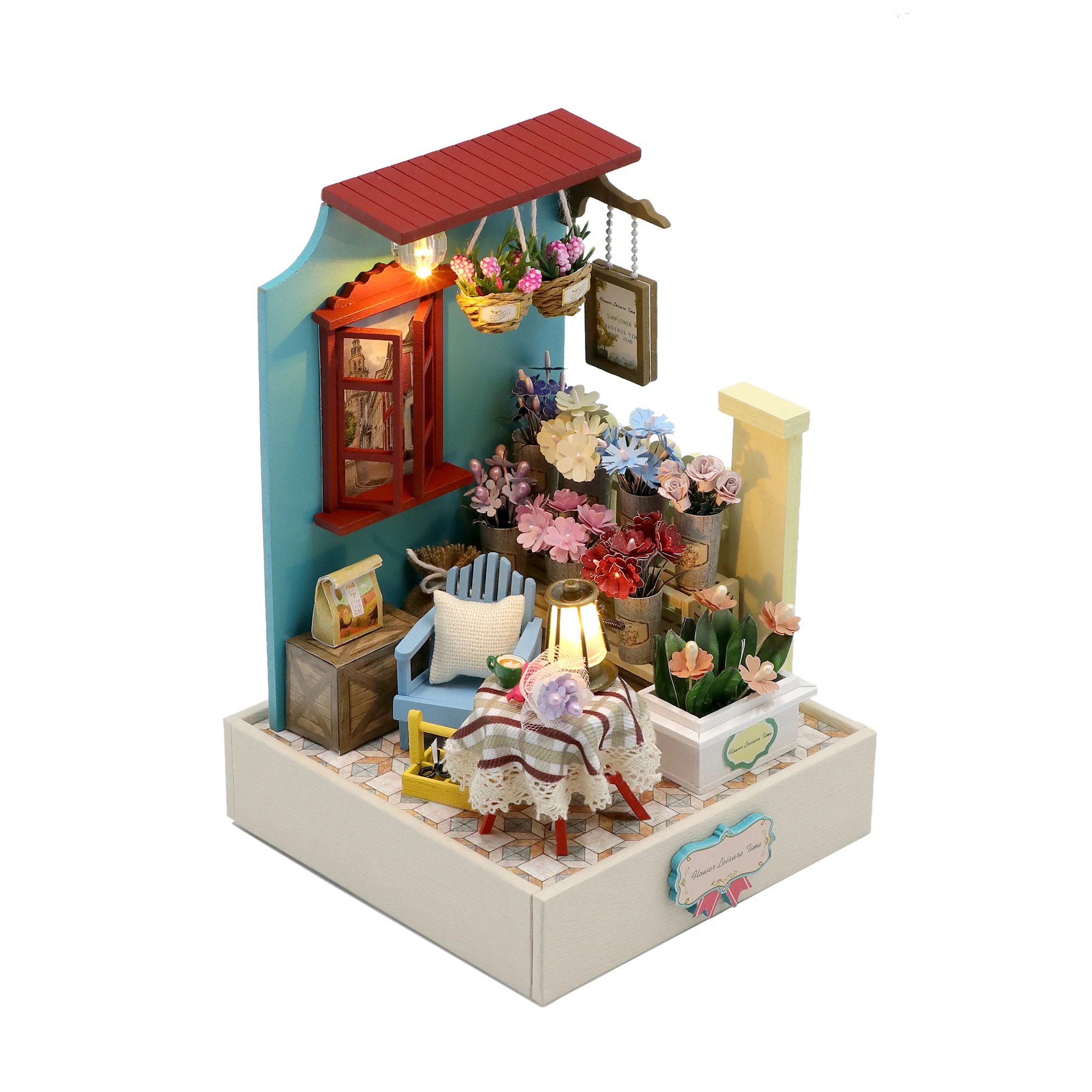 Maison de poupée Miniature en bois, Kit de bricolage avec meubles, magasin de gâteaux, modèle de chambre, jouets pour enfants adultes, cadeau d'anniversaire