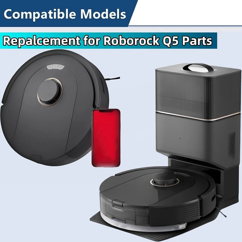 Voor Roborock Q5 Q5 + Q5 Plus Robotstofzuiger Hoofdzijborstel Hepa Filters Vervangende Onderdelen Accessoires Kit