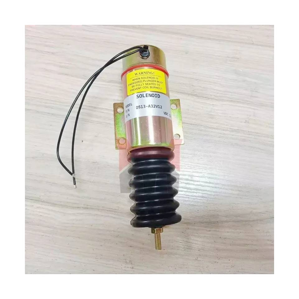 12V diesel engine stop solenoid valve 2001-12E2U1 D513-A32V12 Excavator Parts