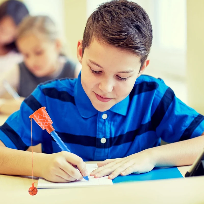 Basketball Hoop Pens,Basketball Party Favors -Sports Novelty Pens With Basketball Toss For Sport Themed Birthday Party