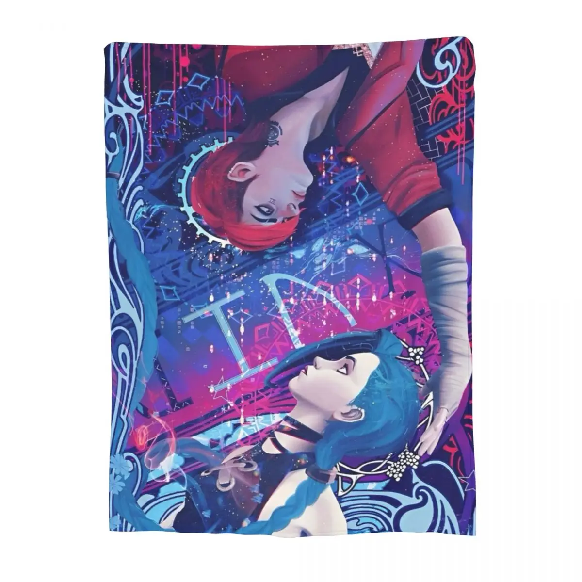 Arcane Vi Jinx BaoBao Blanket  Flannel Funny Warm Throw Blankets for Home Textile Decor