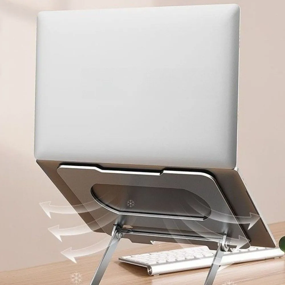 360° Rotation Rotatable Laptop Stand Heat Dissipation Multi Angle Laptop Holder Anti Slip Adjustable Laptop Metal Bracket