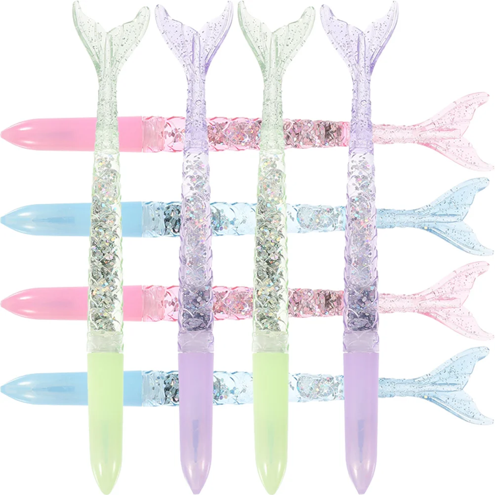 

8pcs Cartoon Mermaid Shape Gel Pen Smooth Writing Ink Portable Kids Writing Pens School Students Note Taking Children Pens