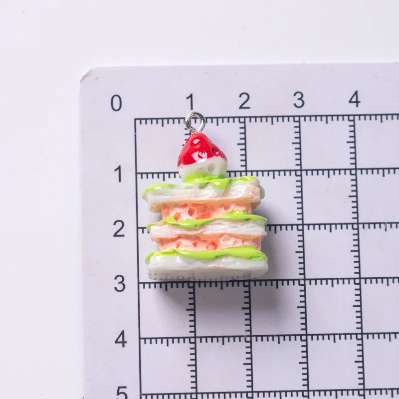 10Pcs Resin 3D Pastry Charm Kawaii Foodie Jewelry Finding for DIY Craft Keychain Phone Strap & Purse Accessory - view 4