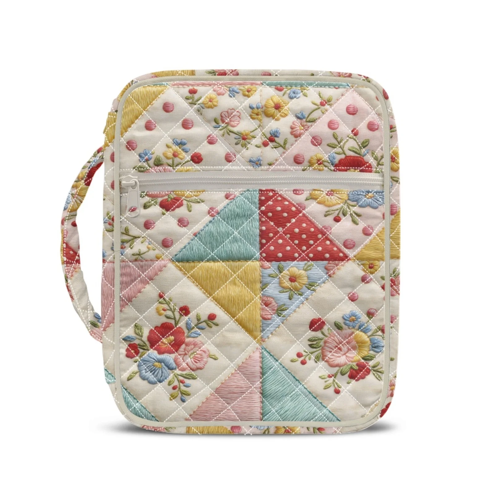 Coloranimal Reusable Quilted Bible Cover Easy to Carry Quilted Bible Cover Case for Daily Use Patchwork Floral 2026 Collection
