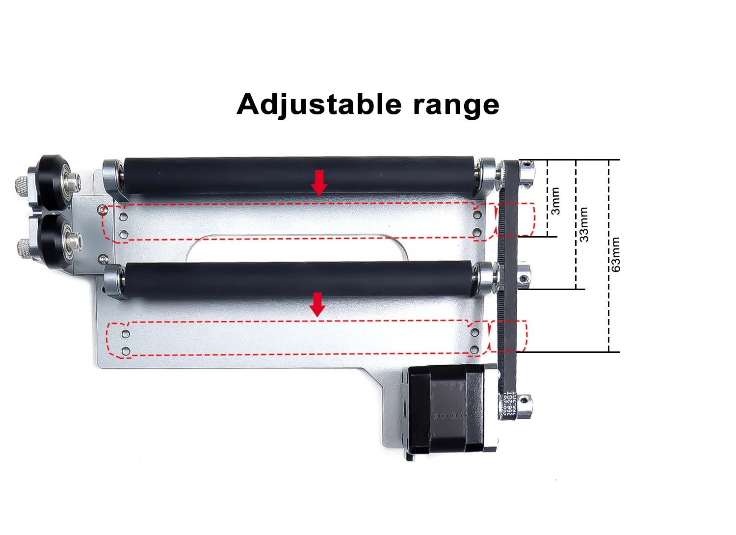 Zbaitu r10 rolo giratório para máquinas de trabalhar madeira do gravador do laser y-eixo 360 ° rotativa gravura objetos cilíndricos vidro de vinho