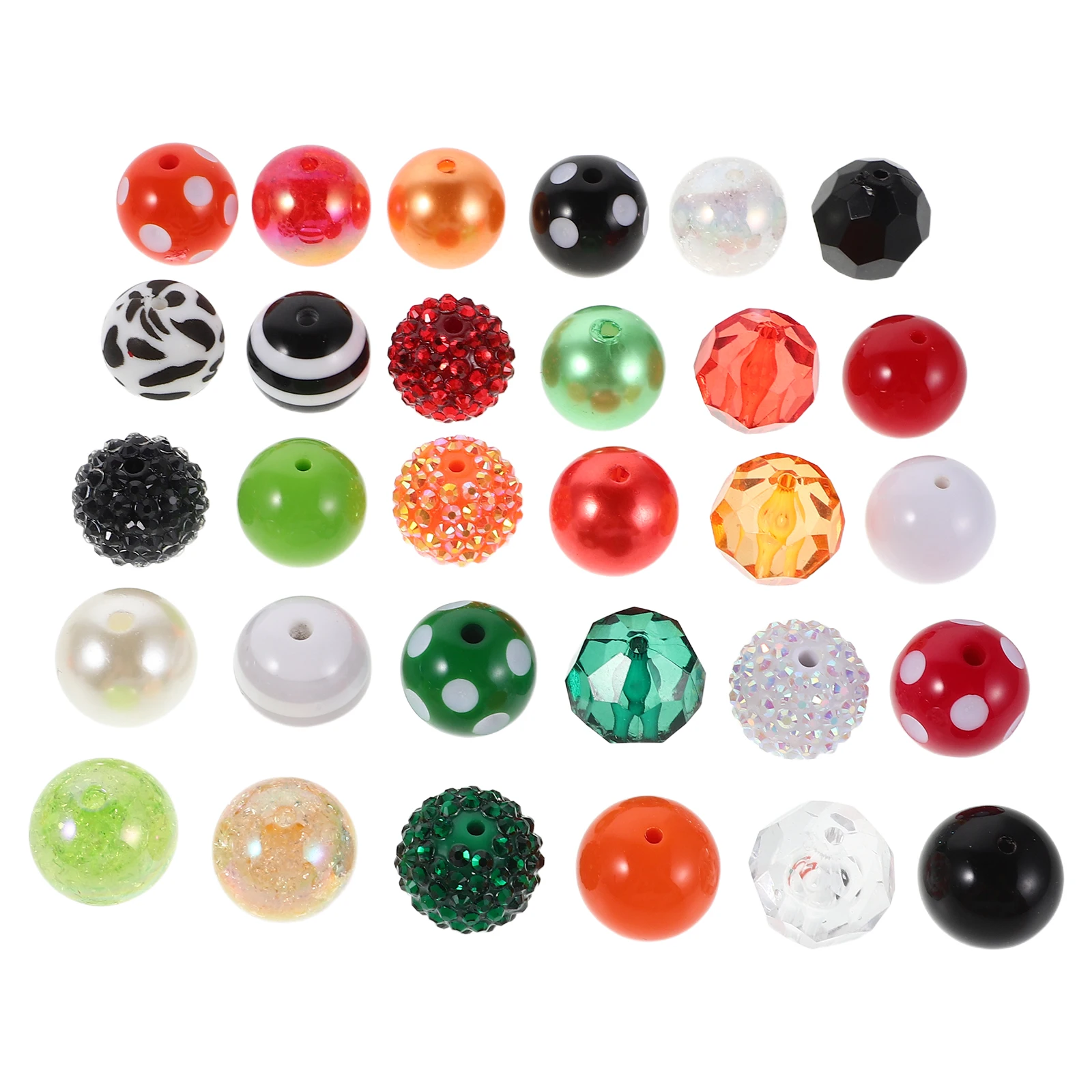 

60pcs Colorful Resin 20Mm Chunky Craft Spacer For Jewelry Making Bracelets Diy Projects Loose Round Resin Chunky Beads For Pens