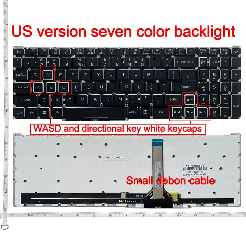 US NEW keyboard For ACER Nitro 5 N22C1 N20C1 N20C2 N20C3 AN515-46-R32U AN515-58-51R3 AN517-55 AN515-56 AN515-57 N22Q22 laptop