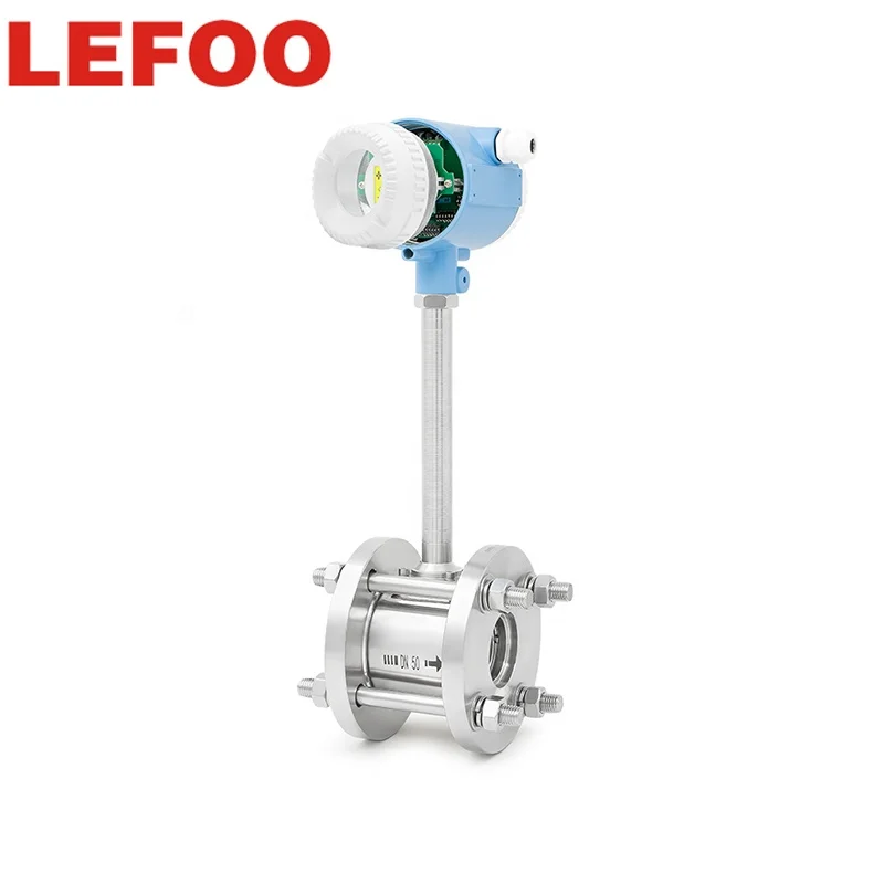LEFOO High Quality DN15-1600 Vortex Flowmeter Digital Display Steam Air Flow Measuring Tools Vortex Flow Meter Sensors