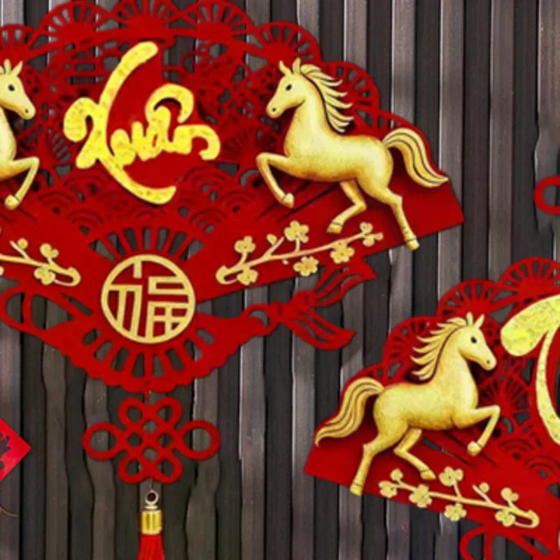 Vietnamese New Year Hanging Pendants With Tassel Window Door Party Hanging Ornament 2026 Spring Festival Home Decor Accessories