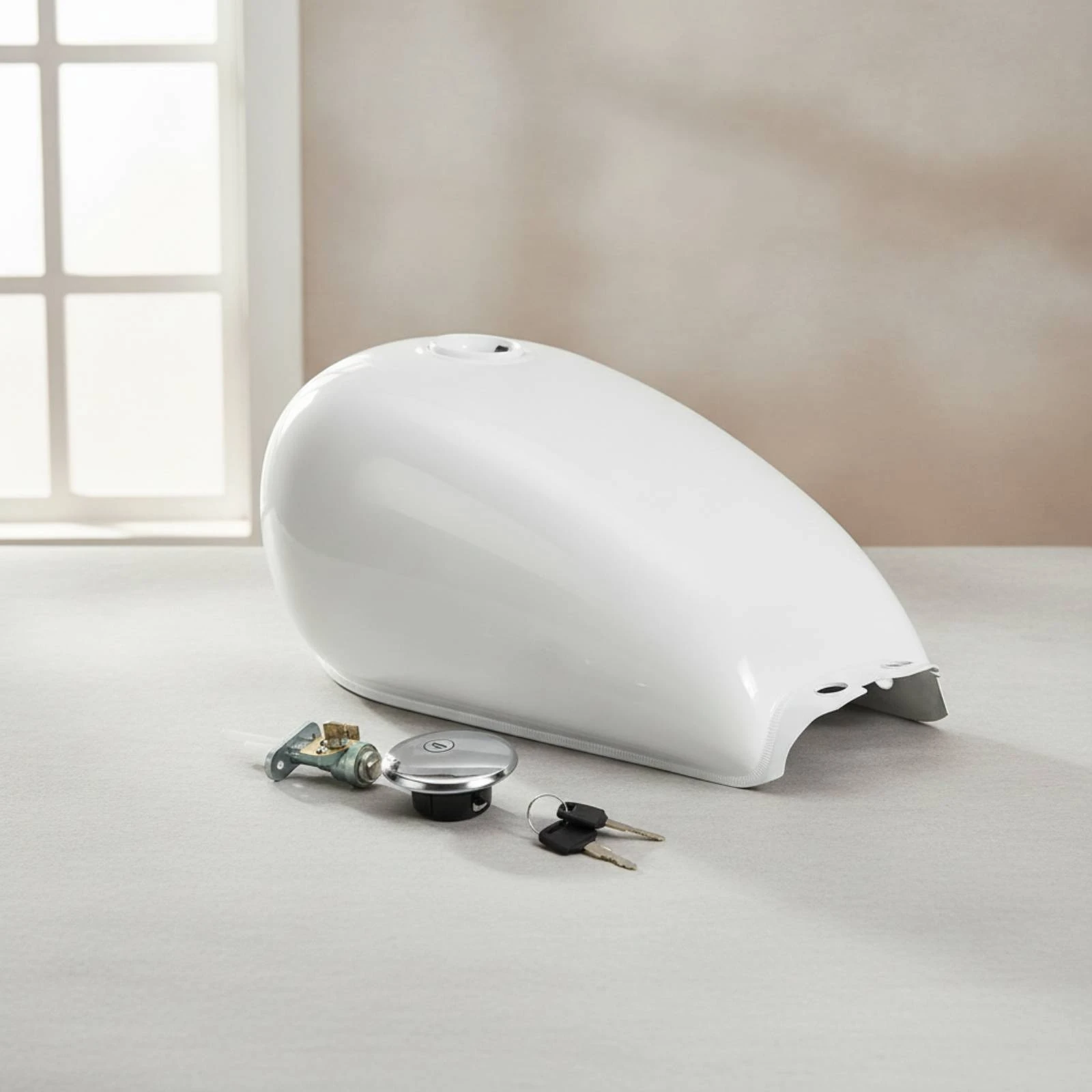 GN125 Fuel Tank Sturdy Motorcycle Fuel Tank with Cap Gas Cap with Keys Practical Scratch-Resistant for Café Racer Conversions