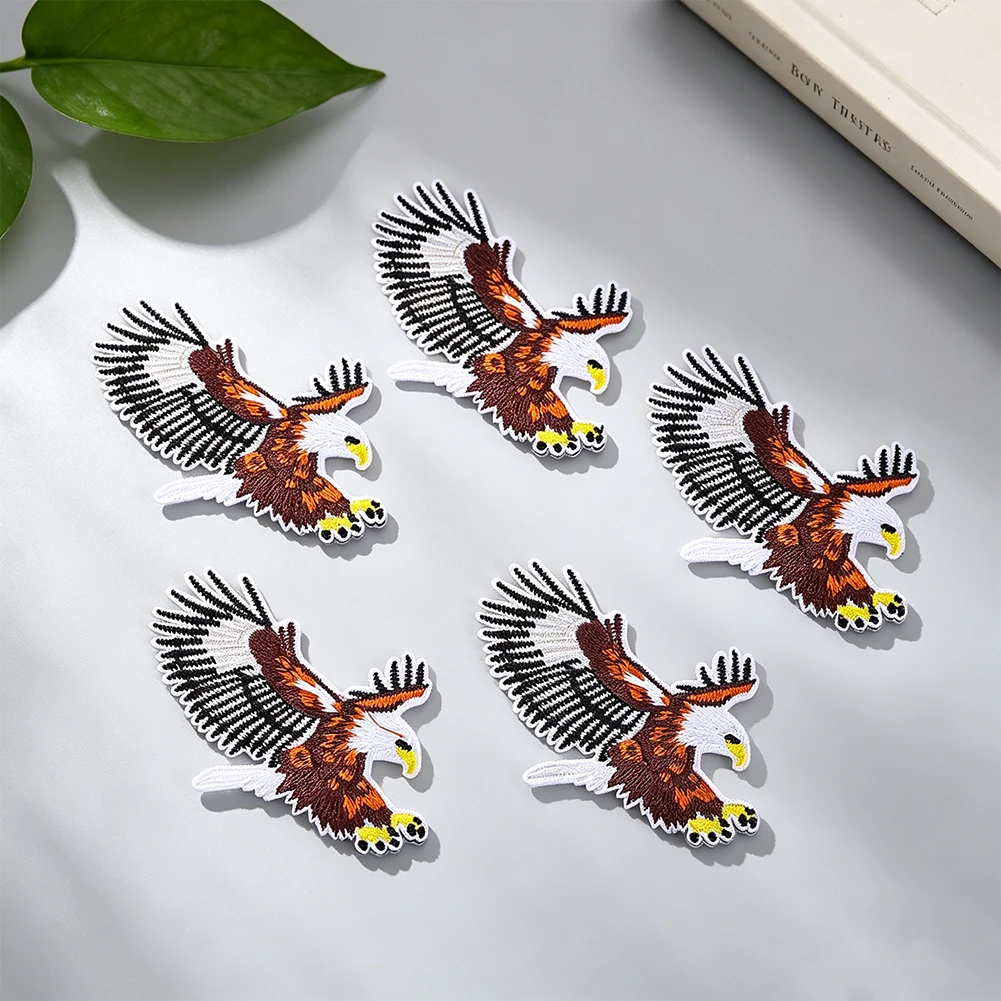 Aufbügelbarer Stickerei-Aufnäher mit Weißkopfseeadler, Amerikanischer Weißkopfseeadler, zum Aufbügeln auf Jeansjacke, Rucksack, Kleidung, DIY-Dekoration – Detail 4