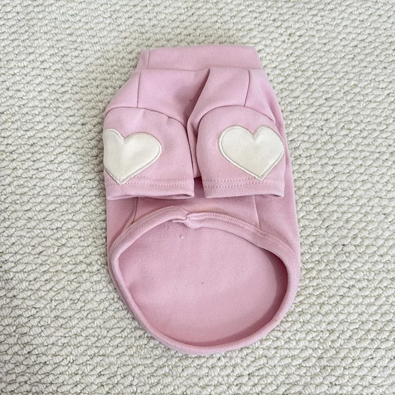 Heart Print Pet Hoodie 5