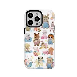 리틀 베어 컬렉션 만화 동물 케이스 IPhone 16 15 14 13 Pro Max 12 11 Pro 16 Plus 12 13 X 충격 방지 초박형 커버