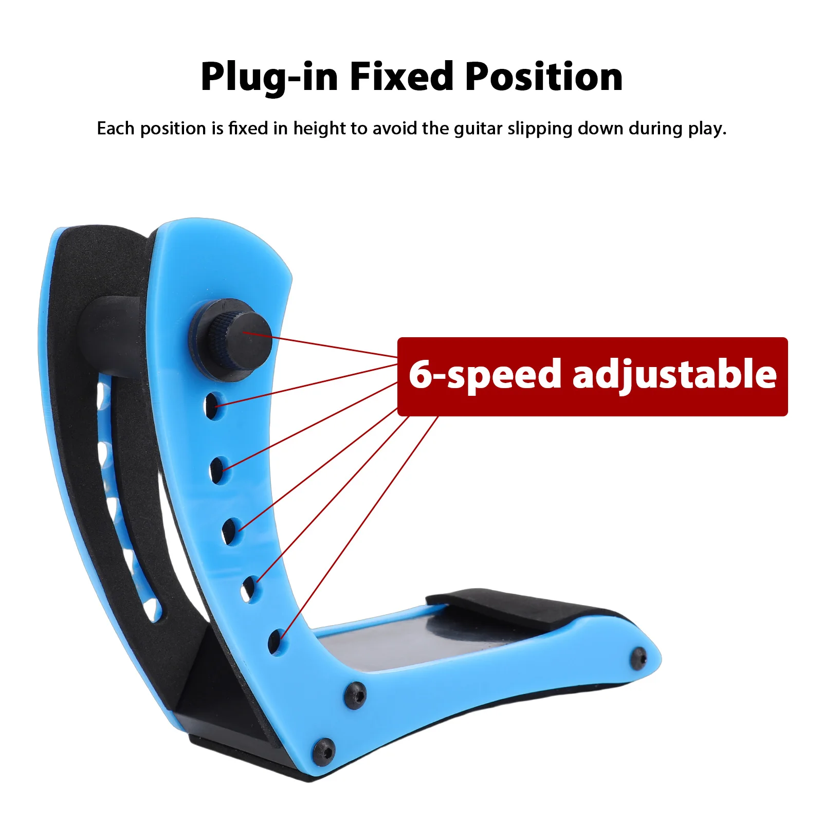 الغيتار الكهربائي حامل داعم حامل 6 موقف ارتفاع قابل للتعديل العمودي الغيتار حامل رفوف ل 35-55 مللي متر سمك الساق الراحة #2