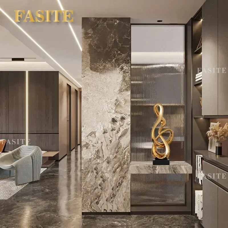 For Hotel Living Room Modern Creative Abstract Resin Sculpture Electroplated Home Decor Ornament Handicraft Wedding Gift