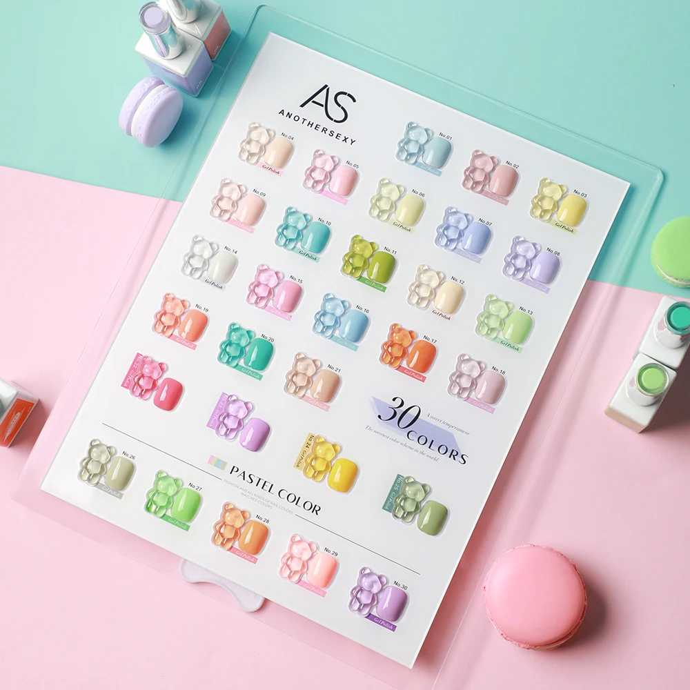 AS EU stander 30 Color/Set Glitter Broken Diamond Gel Nail Polish Shiny Galaxy UV Soak Off Reflective Gel Varnish Flash Gel Lack