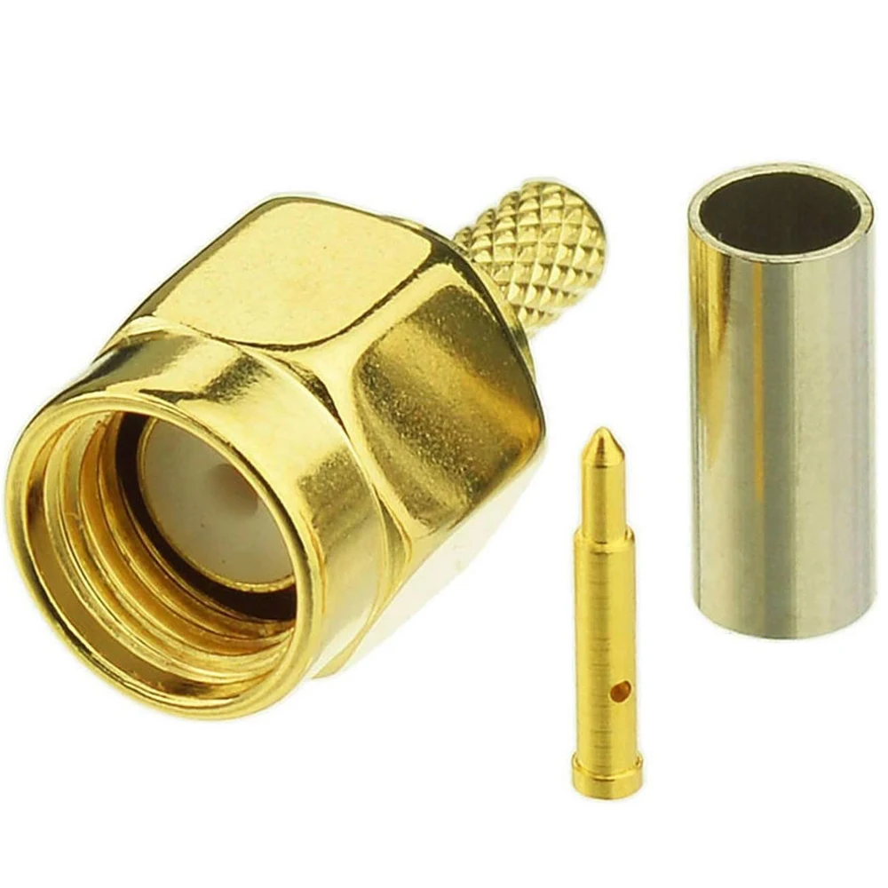 10Pcs Hohe-qualität SMA Stecker crimp für RG174 RG316 RG178 RG179 LMR100 Kabel RF Stecker – Detail 1