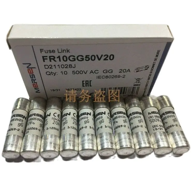 100%NEW SIBA Fuse  20A 500V D211028 FR10GG50V20  GG/GL 10x38 1PCS