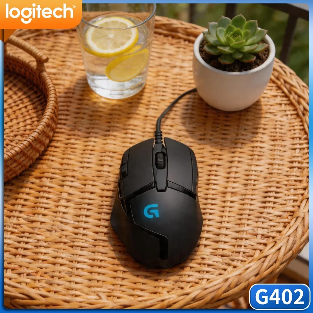 Logitech G402 Hyperion Fury Gaming Mouse On‑Fly DPI Quick Switch Feature Wear‑Resistant Body For Household Game Hobby