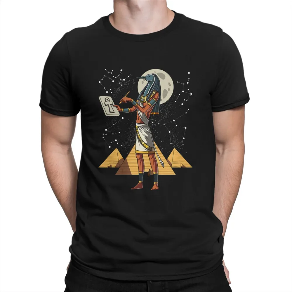 HX Egyptian Ancient Egypt Culture Men's TShirt God Thoth Classic Distinctive T Shirt  Summer Short Sleeve Tops Cotton Tees